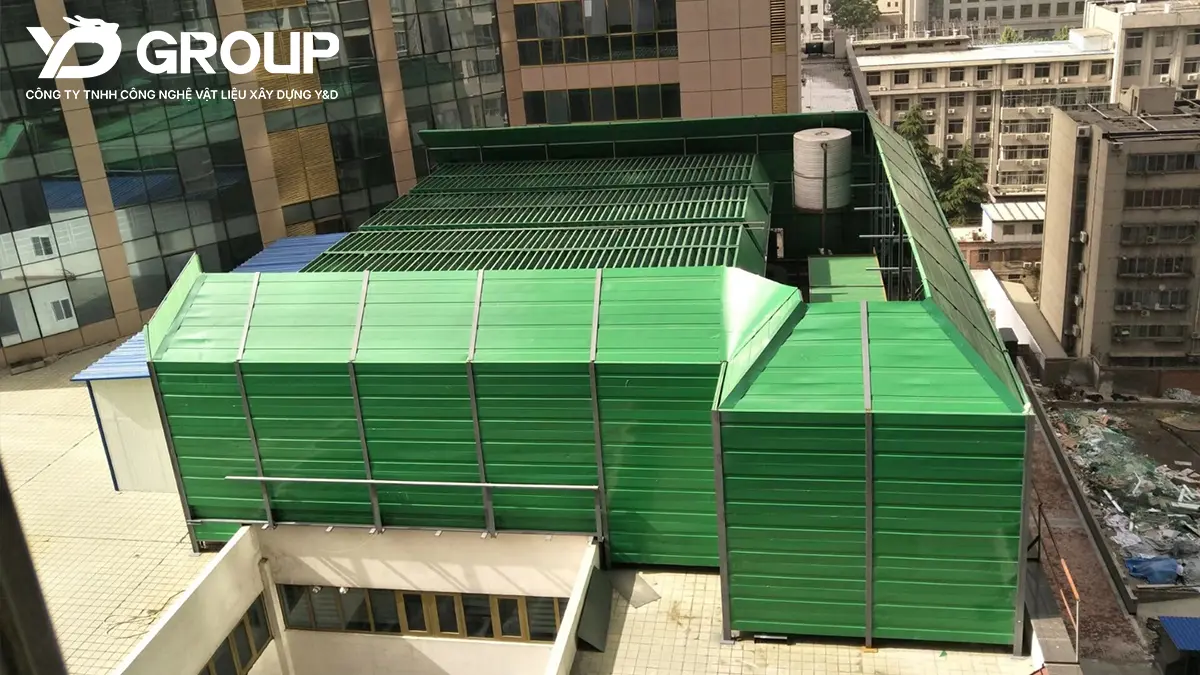 Hệ thống giảm tiếng ồn cho xưởng sản xuất có máy móc vận hành liên tục