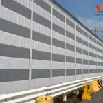 Cấu tạo tường chống ồn gồm panel trụ thép và khung liên kết